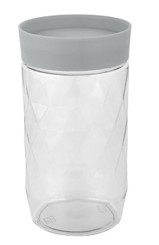 Банка для сыпучих продуктов Plast Team Stockholm 1л пепельный жемчуг